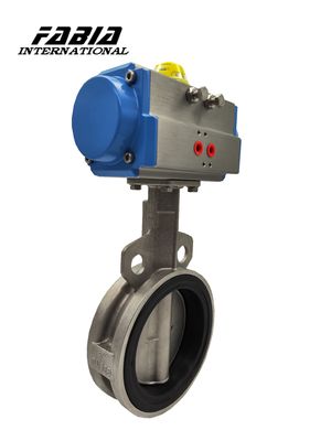 Clamp Pneumatic Butterfly Valve Stainless steel Body Soft Seal Butterfly Valve