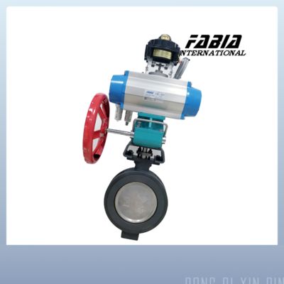  Hard Sealed Pneumatic Actuator Operated Butterfly Valve  Small Fluid Resistance Source manufacturer