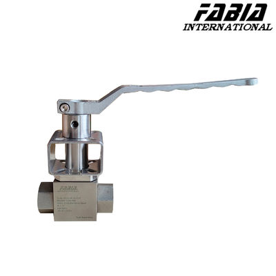 Válvula de bola de acero inoxidable de presión ultra alta de dos vías manual