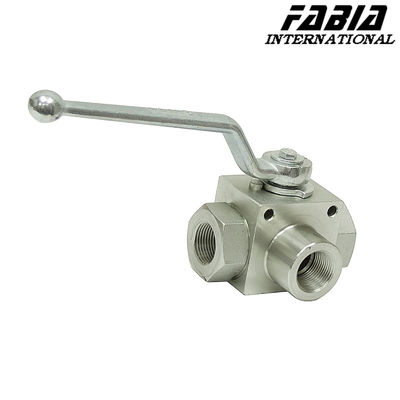 Válvula de bola de acero inoxidable de tres vías de presión extra alta Válvula manual