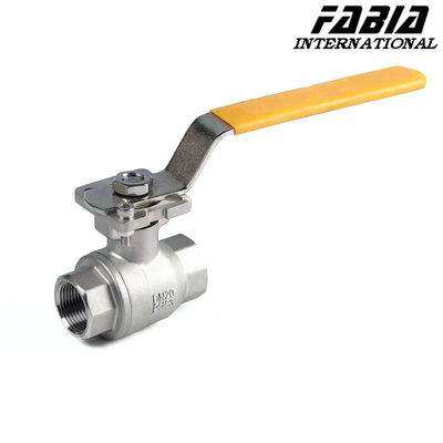 Válvula de bola industrial de acero inoxidable de dos piezas manual de alto rendimiento
