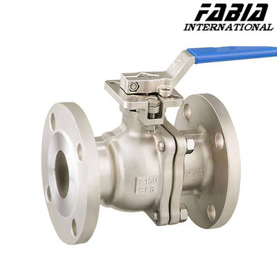 Válvula de bolas de alta presión accionada manual de dos piezas con brida de acero inoxidable