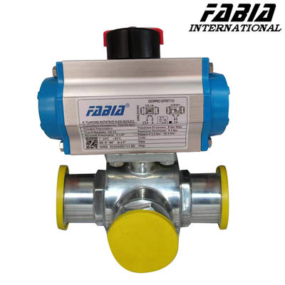 Válvula neumática de acero inoxidable rápida de tres vías /tipo T