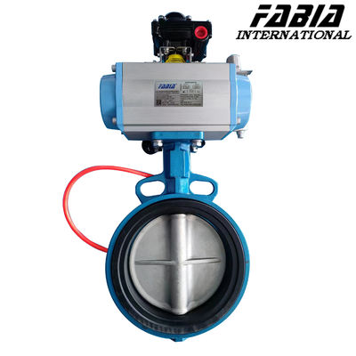 Válvula de mariposa neumática de agua / aceite / gas con sistema de control neumático