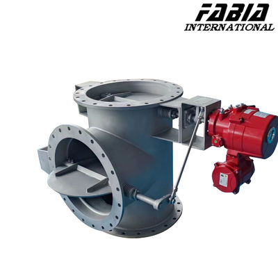 Válvula de control eléctrica de tres vías Flange de acero inoxidable Válvula de mariposa ventilada