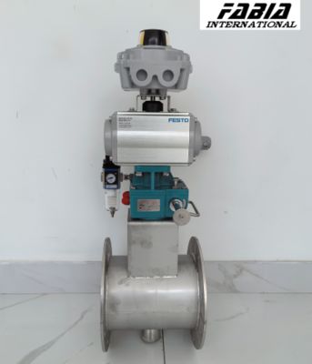 Válvula de mariposa neumática para aire, agua, aceite y gas