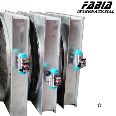 Válvulas personalizadas Válvula de aleta neumática para chimenea Válvula de aleta de gas de acero inoxidable